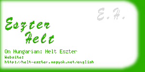 eszter helt business card